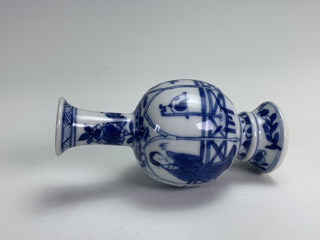 古玩陶瓷清康熙·青花人物紋賞瓶拍賣，當前價格1098元