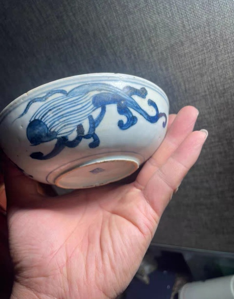 古玩陶瓷青花龍紋盤真品鑒賞圖