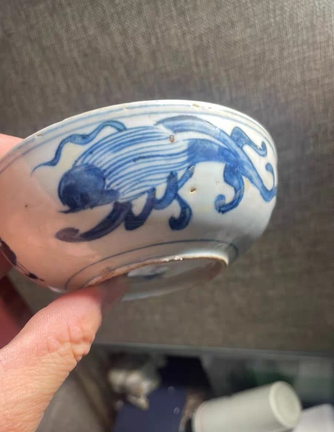 古玩陶瓷青花龍紋盤真品鑒賞圖