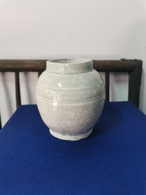 古玩陶瓷宋代湖田窯系青釉罐拍賣,當前價格600元
