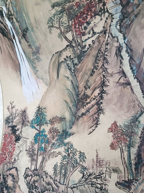 古玩字畫陳龍直山水立真品鑒賞圖