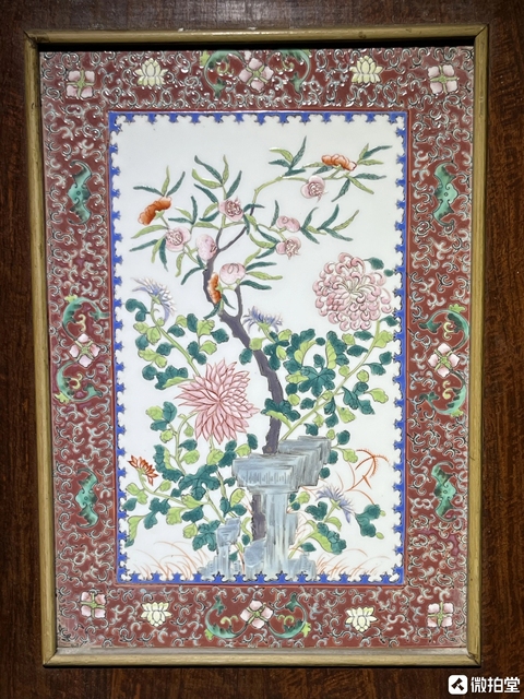 古玩陶瓷粉彩瓷板畫真品鑒賞圖