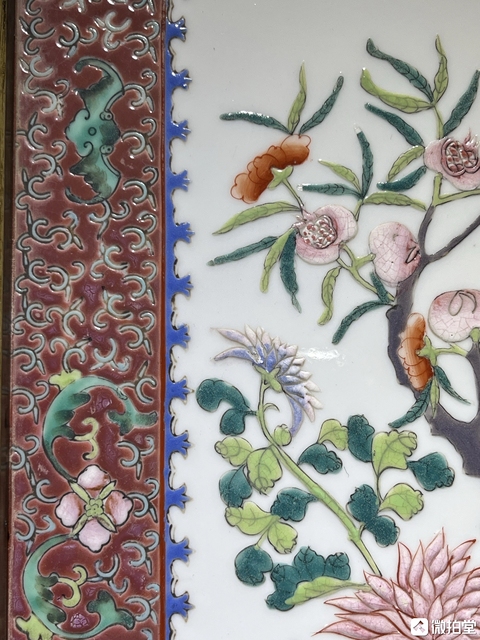 古玩陶瓷粉彩瓷板畫真品鑒賞圖