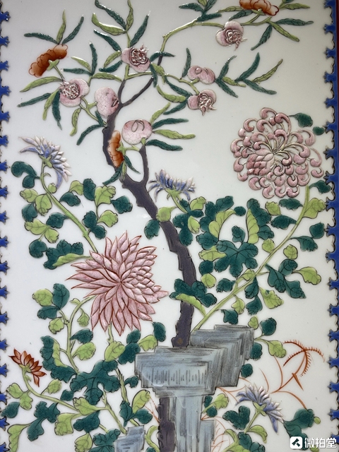 古玩陶瓷粉彩瓷板畫真品鑒賞圖