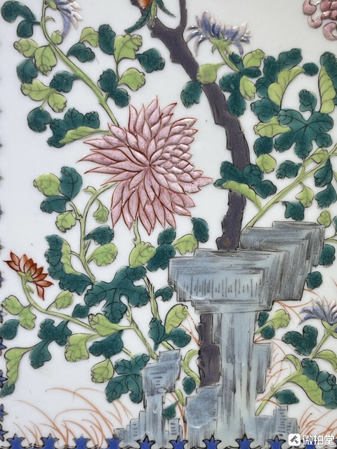 古玩陶瓷粉彩瓷板畫真品鑒賞圖