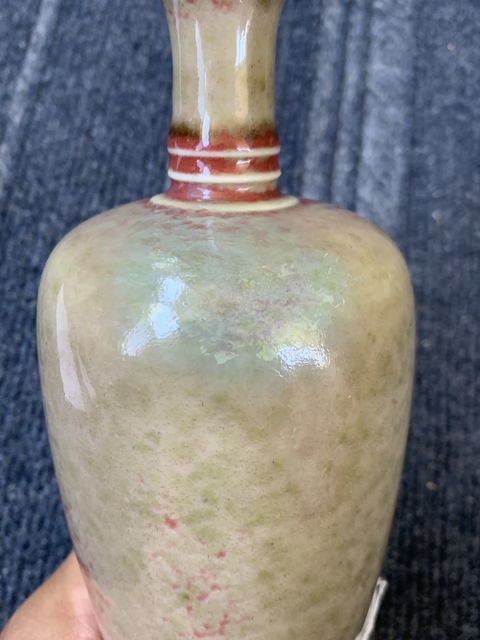 古玩陶瓷豇豆紅釉萊菔尊真品鑒賞圖