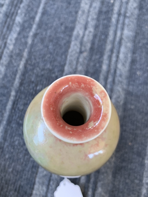 古玩陶瓷豇豆紅釉萊菔尊真品鑒賞圖