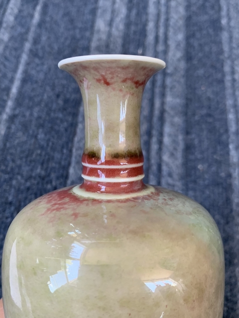 古玩陶瓷豇豆紅釉萊菔尊真品鑒賞圖