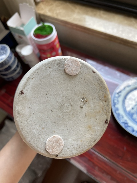 古玩陶瓷清晚·青花五彩麒麟送子紋筒瓶 真品鑒賞圖
