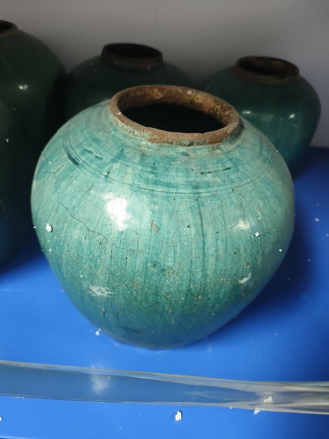 古玩陶瓷綠釉罐真品鑒賞圖