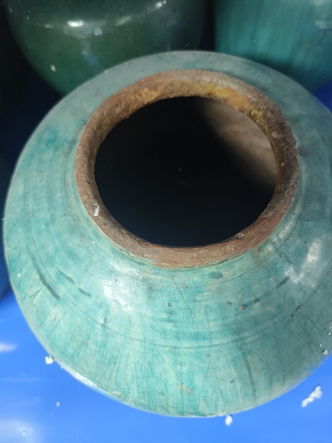 古玩陶瓷綠釉罐真品鑒賞圖
