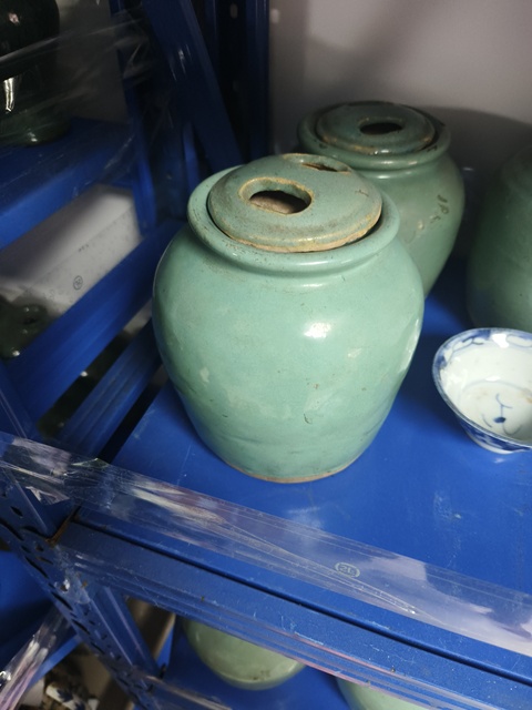 古玩陶瓷綠釉蓋罐真品鑒賞圖