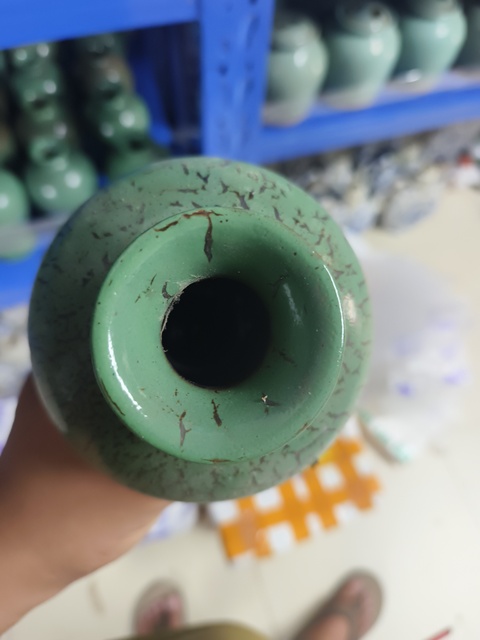 古玩陶瓷綠釉梅瓶真品鑒賞圖