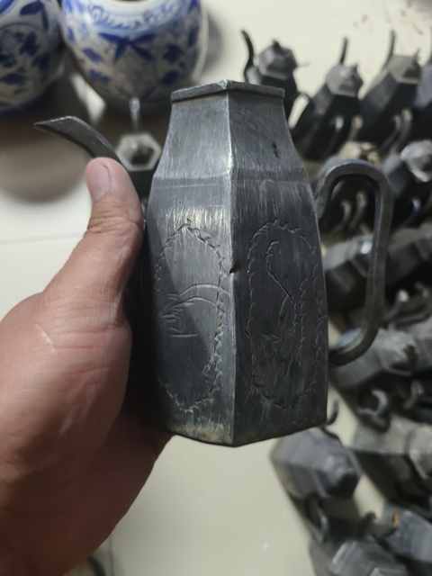 古玩銅器錫壺真品鑒賞圖