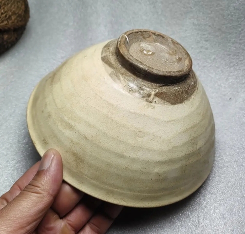 古玩陶瓷北宋時期白釉大碗真品鑒賞圖