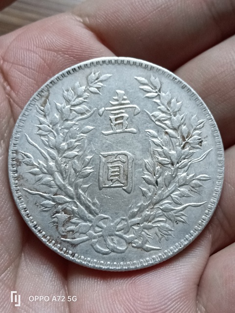 古玩錢幣民國八年袁像壹圓真品鑒賞圖
