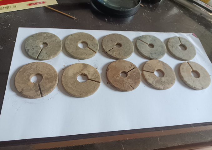 古玩玉器素紋玉玦真品鑒賞圖