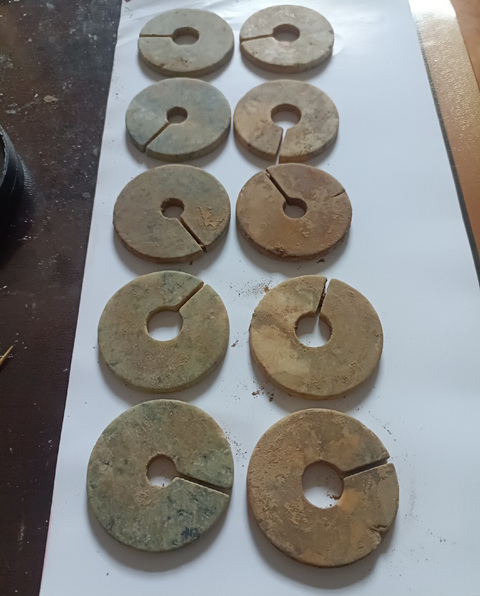 古玩玉器素紋玉玦真品鑒賞圖