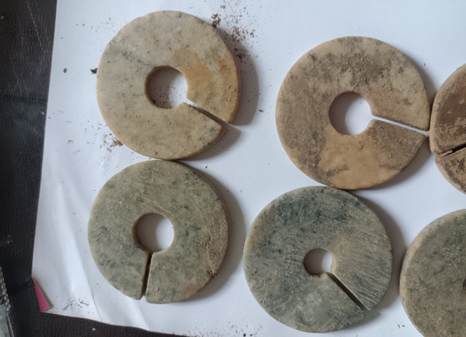 古玩玉器素紋玉玦真品鑒賞圖