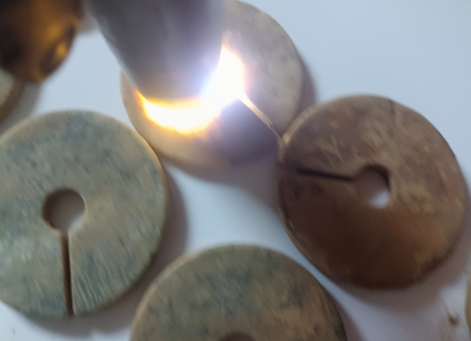 古玩玉器素紋玉玦真品鑒賞圖