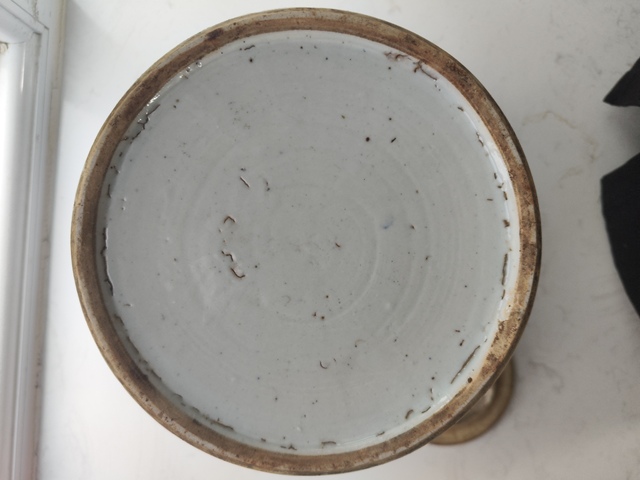 古玩陶瓷晚清青花喜字罐真品鑒賞圖