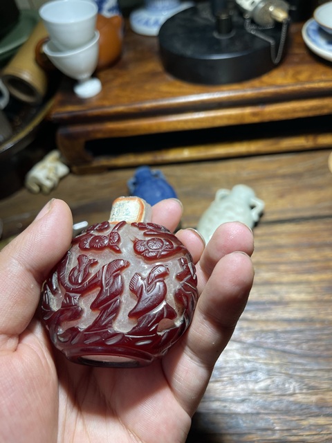 古玩雜項套料鼻煙壺真品鑒賞圖