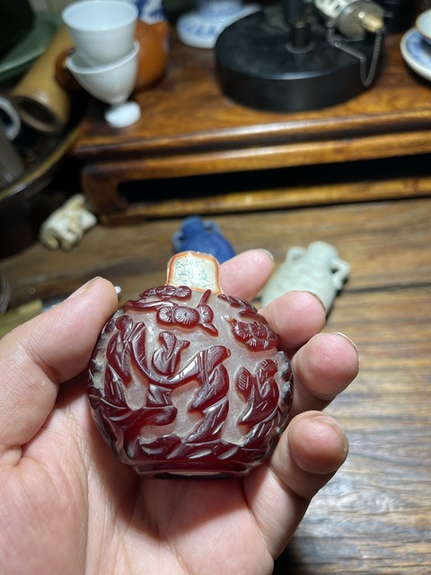 古玩雜項套料鼻煙壺真品鑒賞圖