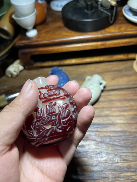 古玩雜項套料鼻煙壺真品鑒賞圖