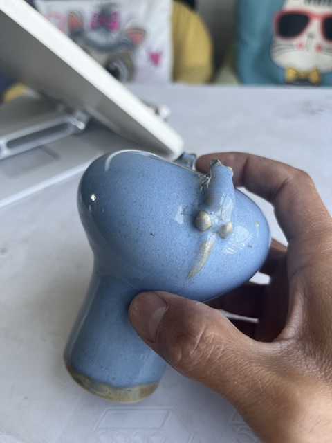 古玩陶瓷鈞窯高足水洗真品鑒賞圖