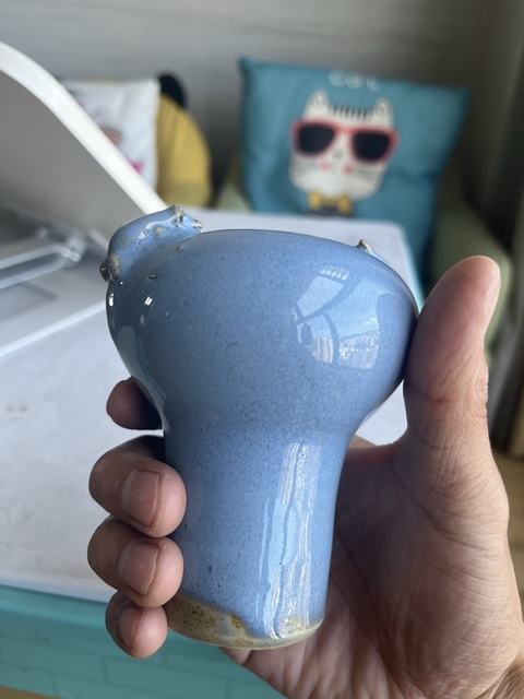 古玩陶瓷鈞窯高足水洗真品鑒賞圖