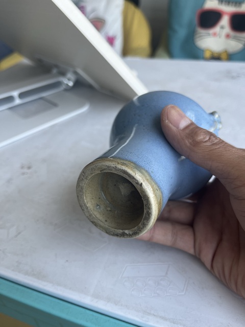 古玩陶瓷鈞窯高足水洗真品鑒賞圖