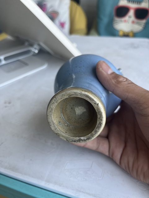 古玩陶瓷鈞窯高足水洗真品鑒賞圖