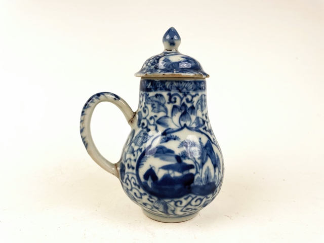 古玩陶瓷清康熙·青花山水人物執(zhí)壺拍賣，當(dāng)前價格198元