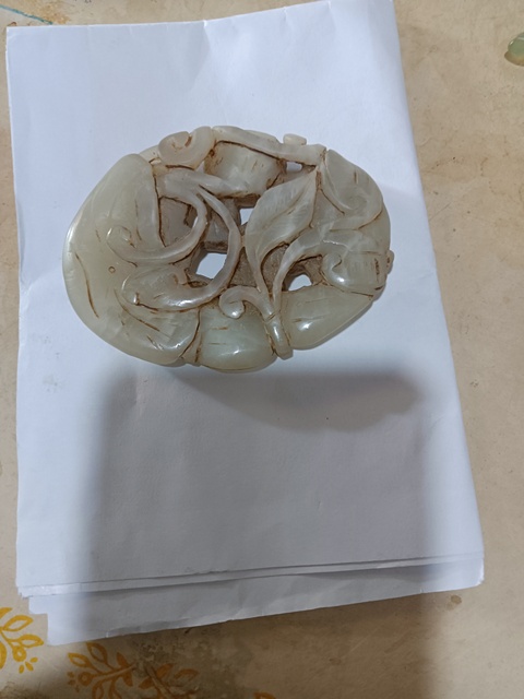 古玩玉器和田玉雕“連年有余”把件真品鑒賞圖