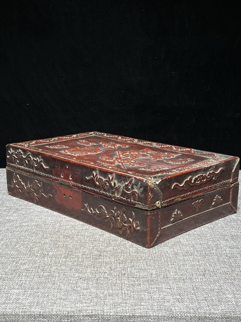 古玩雜項皮盒真品鑒賞圖
