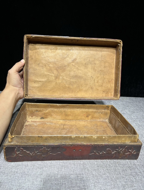 古玩雜項皮盒真品鑒賞圖