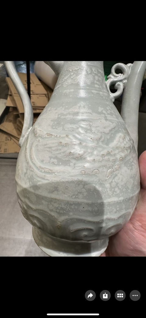 古玩陶瓷圖片初看元代疏府釉執(zhí)壺真品鑒賞圖