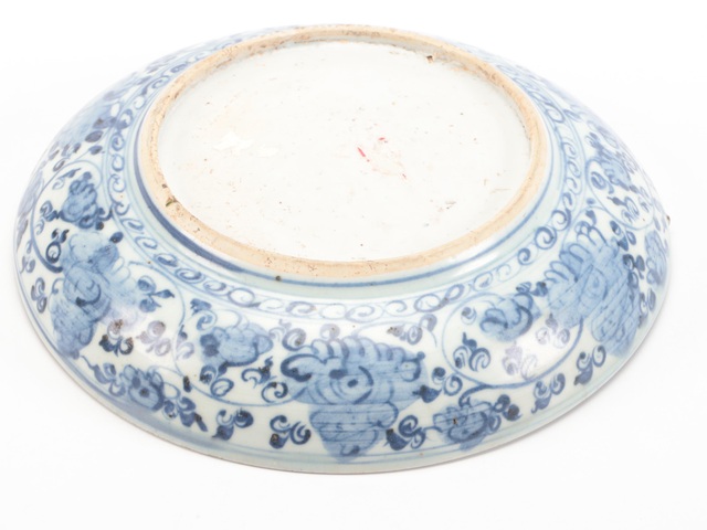 古玩陶瓷青花麒麟芭蕉紋盤真品鑒賞圖