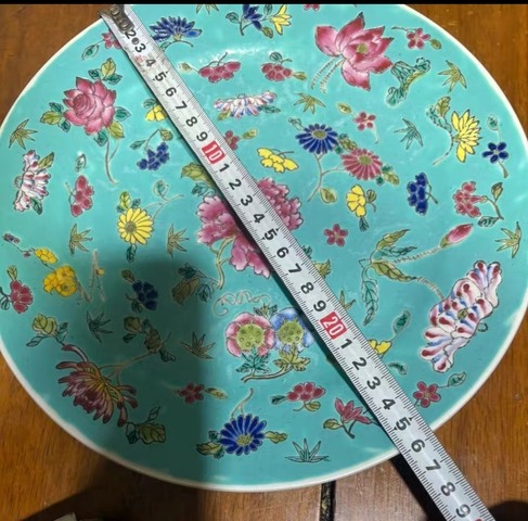 古玩陶瓷花卉紋粉彩盤拍賣，當前價格399元