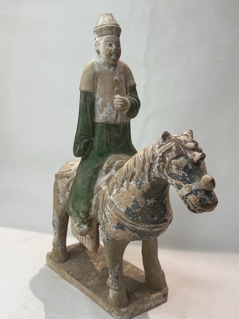 古玩陶瓷明·人騎馬真品鑒賞圖