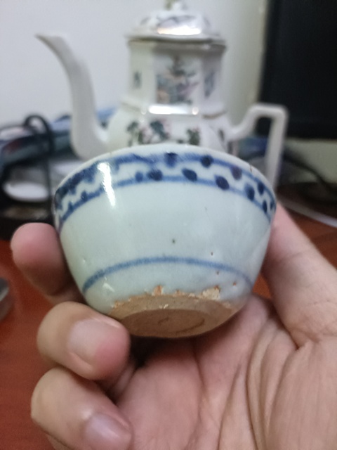 古玩陶瓷明代青花茶杯拍賣，當前價格2888元