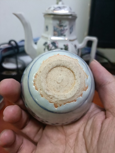 古玩陶瓷明代青花茶杯拍賣，當前價格2888元