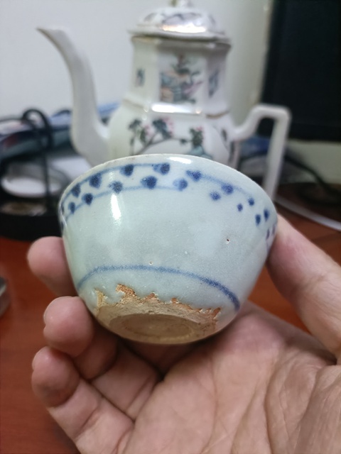 古玩陶瓷明代青花茶杯拍賣，當前價格2888元
