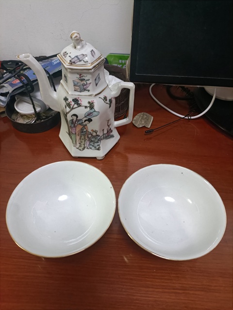 古玩陶瓷民國(guó)粉彩麻姑獻(xiàn)壽茶碗一對(duì)拍賣(mài),當(dāng)前價(jià)格2888元
