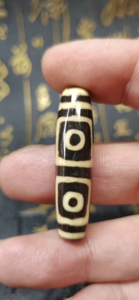 古玩玉器料器天珠真品鑒賞圖
