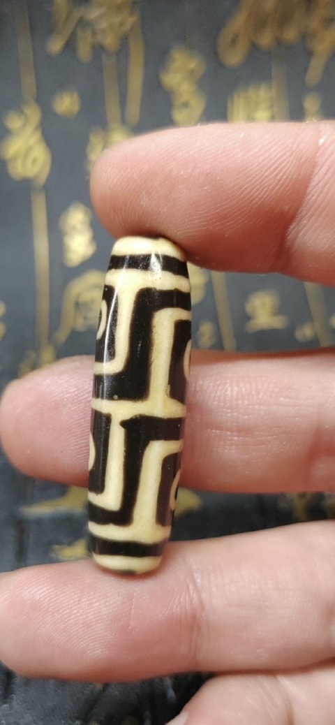 古玩玉器料器天珠真品鑒賞圖