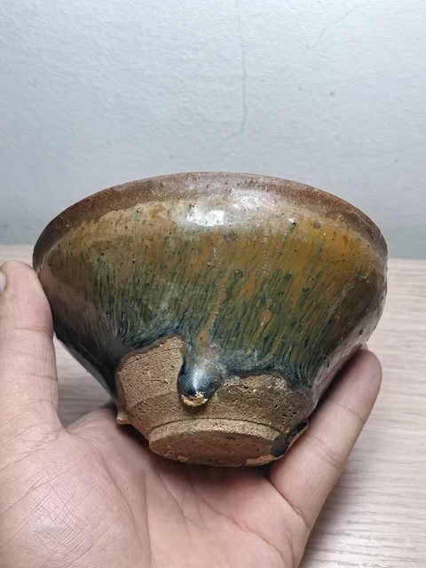 古玩陶瓷南宋建窯系福清窯兔毫束口盞拍賣,當前價格980元