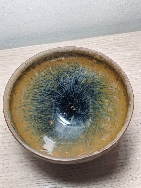 古玩陶瓷南宋建窯系福清窯兔毫束口盞拍賣,當前價格980元
