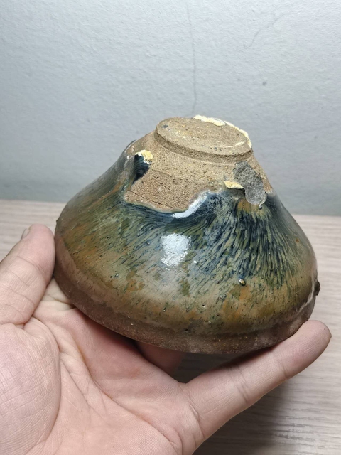 古玩陶瓷南宋建窯系福清窯兔毫束口盞拍賣,當前價格980元