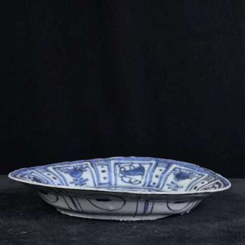 古玩陶瓷青花花鳥紋盤真品鑒賞圖